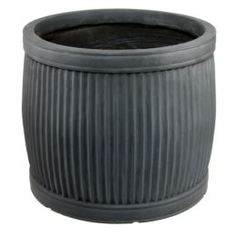 Кашпо, горшки, балконные ящики Горшок L&t pottery для цветов lt бочка ребристый серый д41.5