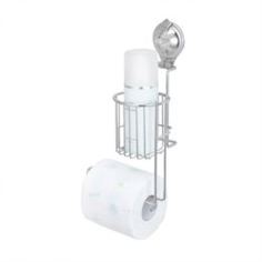 Принадлежности для ванной Держатель для туалетной бумаги и освежителя воздуха на присоске Fora Triumf Т045