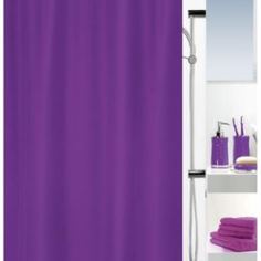 Шторки Штора для ванной Spirella Atlas 180х200 см фиолетовый