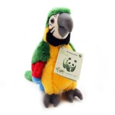 Мягкая игрушка Игрушка WWF Зеленый попугай 18 см