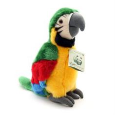 Мягкая игрушка Игрушка WWF Зеленый попугай 23 см