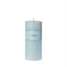 Свечи, подсвечники, аромалампы Свеча pillar светло-голубая 7.5х15см Riverdale