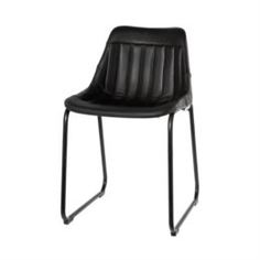Столы, стулья и пуфики Стул кожаный декоративный Riverdale Jersey черный 49х46х77см
