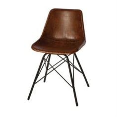 Столы, стулья и пуфики Стул кожанный brooklyn декор коричн 80см Riverdale
