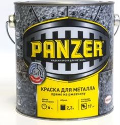 Краски Краска для металла Panzer молотковая черная 2.3 л