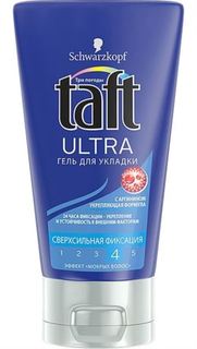 Средства по уходу за волосами Гель для укладки волос Taft Ultra Сверхсильная фиксация с эффектом мокрых волос 150 мл
