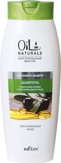 Средства по уходу за волосами Шампунь БЕЛИТА Питание и защита с маслами оливы и косточек винограда 430 мл