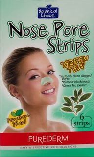Уход за кожей лица Очищающие полоски Purederm Для носа Зеленый чай 6 шт