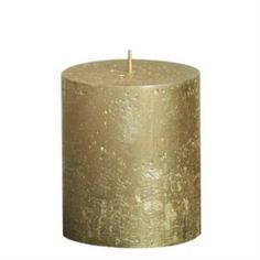 Свечи, подсвечники, аромалампы Свеча Bolsius rustic metal gold 8х6.8 см