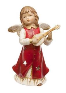 Свечи, подсвечники, аромалампы Подсвечник Angel Craft Ангел музыкальные инструменты красный 20 см