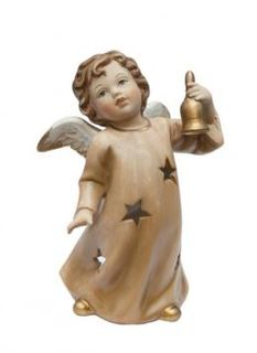 Свечи, подсвечники, аромалампы Подсвечник Angel Craft Ангел с колокольчиком 17 см