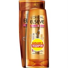 Средства по уходу за волосами Набор LOreal Paris Шампунь Elseve Роскошь 6 масел 400 мл + бальзам Elseve Роскошь 6 масел 200 мл LOreal