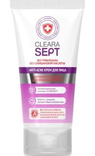 Уход за кожей лица Крем для лица ClearaSept Anti-Acne Антибактериальный для проблемной кожи 50 мл