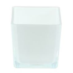 Вазы Ваза белая Hakbijl glass cubic 14 см