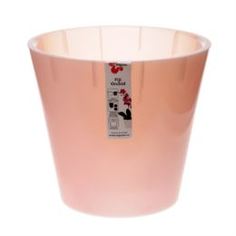 Кашпо, горшки, балконные ящики Горшок для цветов орхидей Пластик центр d23см 5л розовый перламутр