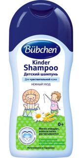 Средства по уходу за телом и за кожей лица для детей Детский шампунь Bubchen С экстрактом ромашки и протеинами пшеницы 400 мл