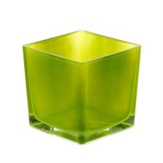 Вазы Ваза Hakbijl glass cubic 14x14x14см зелёная