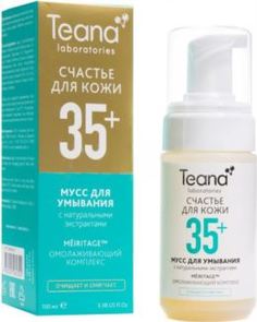 Уход за кожей лица Мусс для умывания Teana Счастье для кожи 35+ С натуральными экстрактами 100 мл