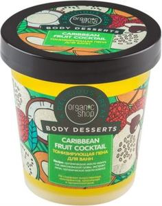 Средства по уходу за телом Пена для ванн Organic Shop Body Desserts Тонизирующая Caribbean Fruit Cocktail 450 мл