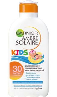 Средства по уходу за телом и за кожей лица для детей Детское солнцезащитное молочко для тела Garnier Ambre Solaire SPF 30 200 мл