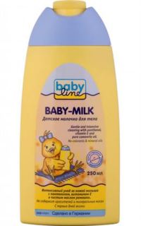 Средства по уходу за телом и за кожей лица для детей Детское масло Babyline Baby-Milk 250 мл