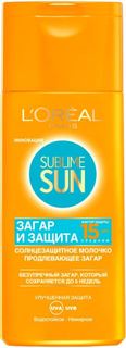 Средства для/против загара Солнцезащитное молочко LOreal Paris Sublime Sun Загар и Защита SPF15 200 мл LOreal