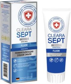 Средства по уходу за полостью рта Зубная паста ClearaSept Fluor Реминерализация зубной эмали 75 мл