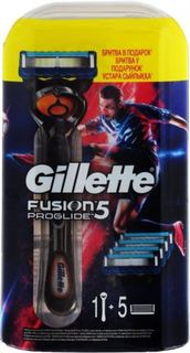 Средства для/после бритья Набор для бритья Gillette Бритва Fusion ProGlide Flexball с 5 сменными кассетами