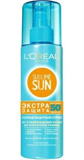 Средства для/против загара Солнцезащитный спрей LOreal Paris Sublime Sun Экстра защита SPF50 200 мл LOreal
