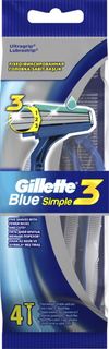 Средства для/после бритья Бритва Gillette Blue Simple 3 4 шт