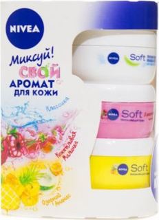 Средства по уходу за телом Набор крем для лица и тела Nivea Soft Интенсивный увлажняющий 50*50*50 мл