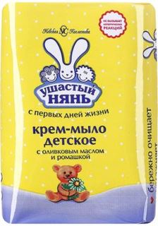 Средства по уходу за телом и за кожей лица для детей Крем-мыло Ушастый Нянь С оливковым маслом и ромашкой 90 г