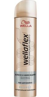 Средства по уходу за волосами Лак для волос Wellaflex Блеск и фиксация супер-сильной фиксации 250 мл