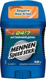 Средства по уходу за телом Дезодорант-антиперспирант Mennen Speed stick 24/7 Активный день 50г