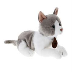 Мягкая игрушка АСР кот серый лежит 20 см Anna Club Plush