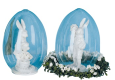 Предметы интерьера Набор стеклянных яиц кролики 2шт (7756) 6x11cm Hoff Interieur