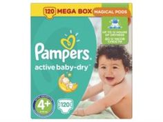 Детские подгузники Подгузники Pampers Active Baby Dry 4 Maxi Plus (9-16 кг) 120 шт