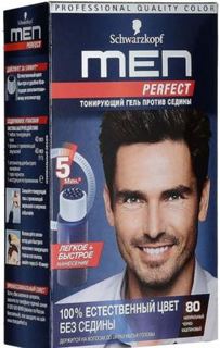 Средства по уходу за волосами Тонирующий гель Schwarzkopf Men Perfect 80 натуральный черно-каштановый