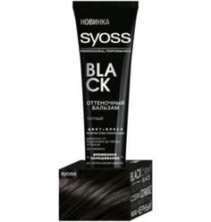 Средства по уходу за волосами Оттеночный бальзам для волос Syoss Цвет+Блеск Черный