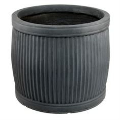 Кашпо, горшки, балконные ящики Горшок L&t pottery для цветов lt бочка ребристый серый 54 см Jardin d Eden