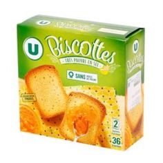 Сухие завтраки Пшеничные хлебцы U Biscottes несоленые 300 г