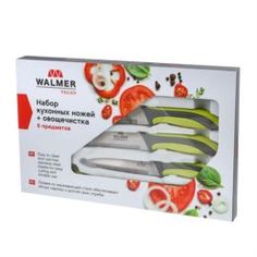 Ножи, ножницы и ножеточки Набор ножей WALMER Vegan с овощечисткой