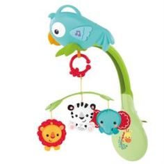 Игрушка для новорожденных Мобиль музыкальный 3в1 Mattel Друзья из тропического леса