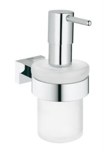 Принадлежности для ванной Дозатор жидкого мыла с держателем GROHE Essentials Cube, хром (40756001)