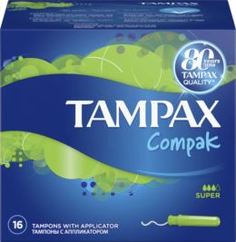 Средства личной гигиены Тампоны Tampax Compak Super с аппликатором 16 шт