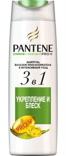 Средства по уходу за волосами Шампунь и бальзам-ополаскиватель Pantene Pro-V 3 в 1 Слияние с природой Укрепление и блеск 360 мл