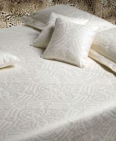 Комплекты постельного белья Постельное белье 2 спальное евро макси Roberto Cavalli Damasco белое (28259)