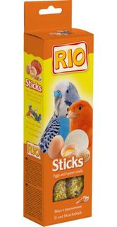 Корм, лакомства и минералы для птиц Лакомство RIO Sticks для всех видов птиц с яйцом и ракушечником 80 г