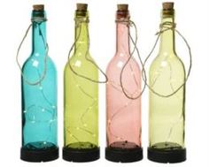 Предметы интерьера Бутылка декор с подсветкой Kaemingk garden 8х30.5см в ассортименте