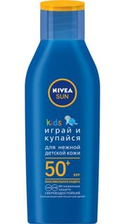 Средства для/против загара Детский солнцезащитный лосьон Nivea Играй и купайся СЗФ 50+ 100 мл